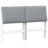 Upholstered Headboard Light Grey 150 cm Solid Pine Wood 879283