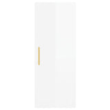Highboard High Gloss White 34.5x34x180 cm Engineered Wood 3199035