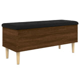 Storage Bench Brown Oak 102x42x46 cm Engineered Wood 835088