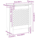 MDF Radiator Cover Black 78 cm 325568