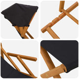 Deck Chair 4 pcs 3 Position Solid Eucalyptus Wood Black 3407802