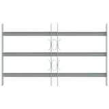Security Grille for Windows with 3 Crossbars 3 pcs 430-740 mm 42031276
