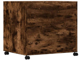 Printer Stand with Wheels Smoked Oak 60x48x74 cm 840636