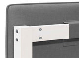 Upholstered Headboard White and Light Grey 100 cm 880197