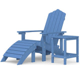 Garden Chair Aqua Blue HDPE Medium Detachable Adirondack Chair 3095711
