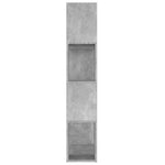 Book Cabinet Room Divider Concrete Grey 80x24x124.5cm Engineered Wood 809138