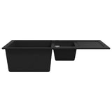 Granite Kitchen Sink Double Basin Black 142950