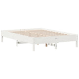 Bed Frame without Mattress White 120x200 cm Solid Wood Pine 842703