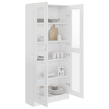Vitrine Cabinet White 82.5x30.5x185 cm Engineered Wood 802768