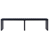 Garden Bench Black PS board 180 cm wide Durable Garden Bench 49493