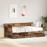 Daybed with Headboard Old Wood 75 x 190 cm Engineered Wood 3334005