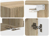 TV Cabinet Set Wall-mounted 2 pcs Sonoma Oak Engineered Wood 3408963