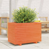 Garden Planter Wax Brown 70x40x49.5 cm Solid Wood Pine 3282551