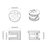 Cam Lock Nuts 4000 pcs Silver Metal 864360