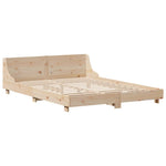 ZNTS Bed Frame without Mattress 150x200 cm King Size Solid Wood Pine 3323647