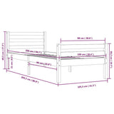 Bed Frame without Mattress Solid Wood 100x200 cm 814809