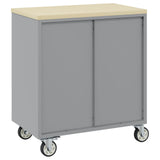 Work Cabinet with Drawer 2 pcs Red and Grey 100 x 55 x 85 cm 3321363