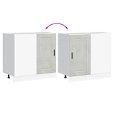 Kitchen Base Cabinet Porto Concrete Grey Engineered Wood 854302