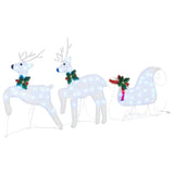 LED Reindeers 7 pcs Silver Fabric 3385891