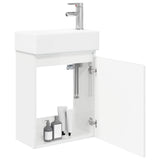 Bathroom Vanity Unit with Tap High Gloss White 889495