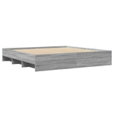 Bed Frame Grey Sonoma Engineered wood, Plywood Super King 3295637