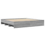 Bed Frame without Mattress Grey Sonoma 180x200 cm Super King Engineered Wood 3295637