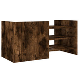 TV Cabinet Smoked Oak 80x35x40 cm Engineered Wood 848371