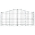 Arched Gabion Baskets 10 pcs 200x30x80/100 cm Galvanised Iron 3145417