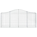 Arched Gabion Baskets 10 pcs 200x30x80/100 cm Galvanised Iron 3145417