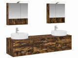 Bathroom Furniture Set 5 pcs Smoked Oak 3406883