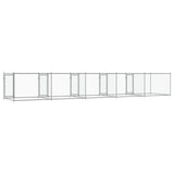 Dog Cage with Doors Grey 10x2x1.5 m Galvanised Steel 3209576