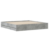 Bed Frame with Drawers without Mattress Concrete Grey 180x200 cm Super King 3207255