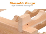 Six-Tier, 72 Bottle Wooden Wine Rack - Natural T3398P344335