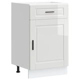 Kitchen Base Cabinet Porto High Gloss White Engineered Wood 853959
