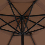 Garden Parasol with Aluminium Pole 500 cm Taupe 44475
