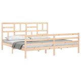 Bed Frame without Mattress Super King Size Solid Wood 3194911