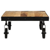Coffee Table with Wheels Solid Mango Wood 100x55x26 cm 371683