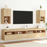 TV Cabinets with LED Lights 2 pcs Sonoma Oak 30.5x30x60 cm 836992
