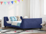 Children's Bed Frame with Headboard Police Blue 80 x 160 cm 42010863