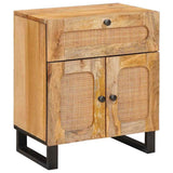 Bedside Cabinet Natural 50 x 33 x 60 cm Solid Mango Wood 4018055