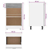 Drawer Bottom Cabinet Lyon Grey Sonoma 50x46x81.5 cm Engineered Wood 815574