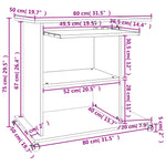 ZNTS Computer Desk White 80x50x75 cm Engineered Wood 802894