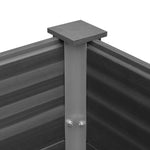 ZNTS Garden Raised Bed WPC 150x50x91 cm Grey 43608