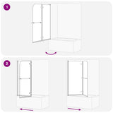Shower Enclosure Transparent and Gold 120 x 140 cm 42018539