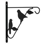 Hanging Basket Brackets with Planters 4 pcs Black Steel 3188013
