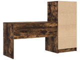 Desk with Drawer with Shelf with Storage 2 pcs Smoked Oak 3337325