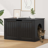 Cat House Black 85 x 55 x 50.5 cm Engineered Wood 8000717