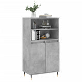 Highboard Concrete Grey 60x36x110 cm Engineered Wood 831480