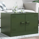 Coffee Table Olive Green 67x50x44 cm Steel 841731