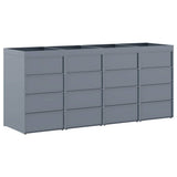 Wheelie Bin Storage for 4 Bins Light Grey 272 x 77.5 x 121.5 cm 3394750